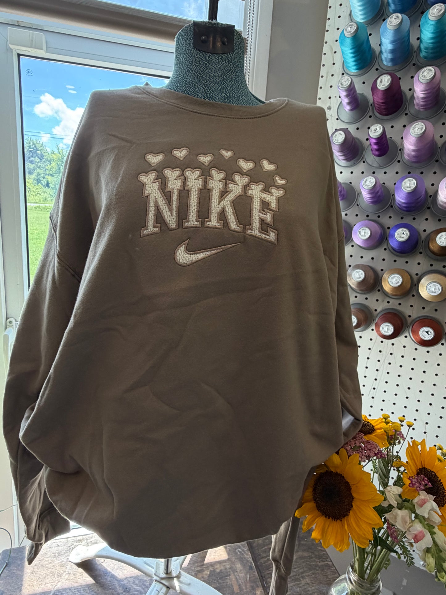 Large Brown Nike Crew