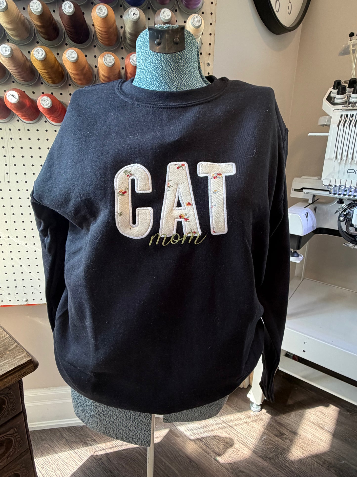 Small Black Cat Mom Crew
