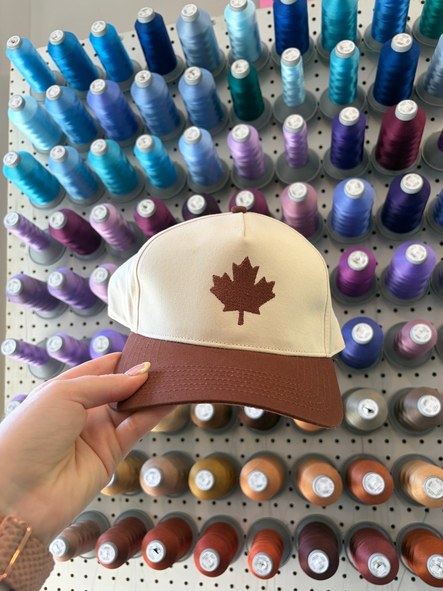 Brown Maple Leaf Trucker Hat
