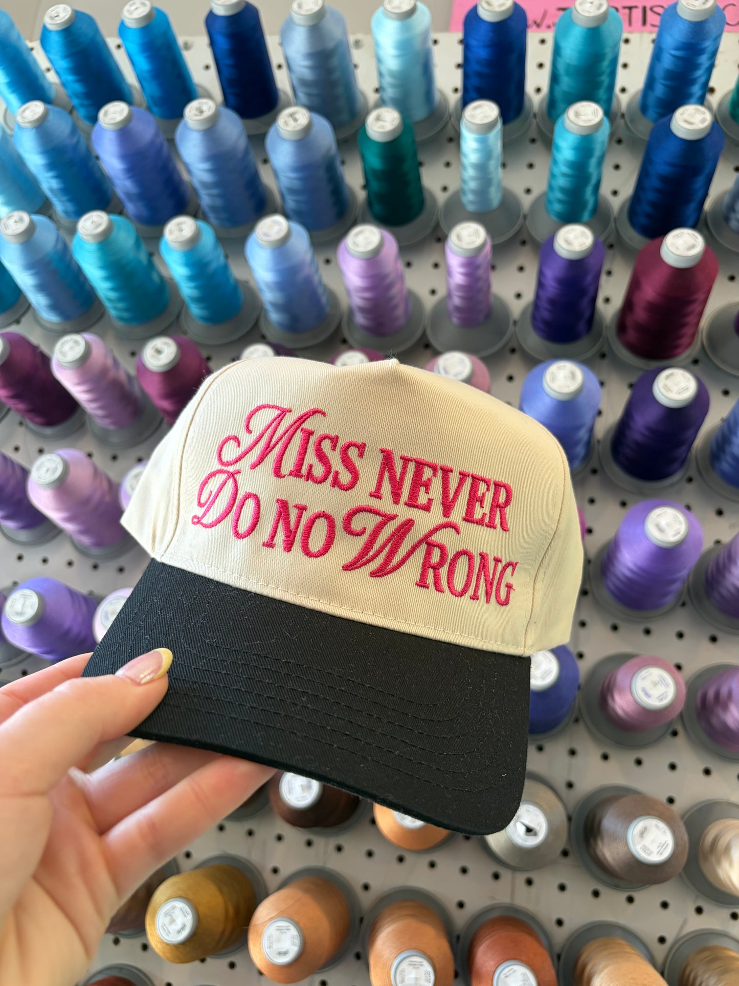 Black Miss Never do no wrong Trucker Hat