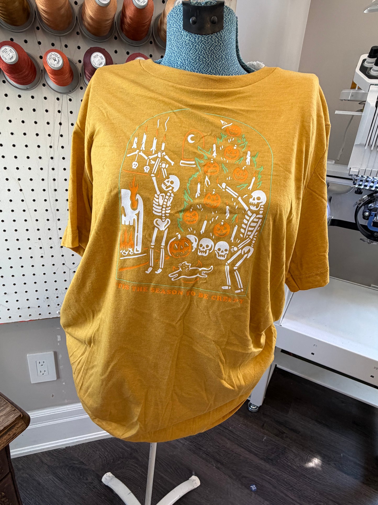 large mustard tis the season tee (printed)