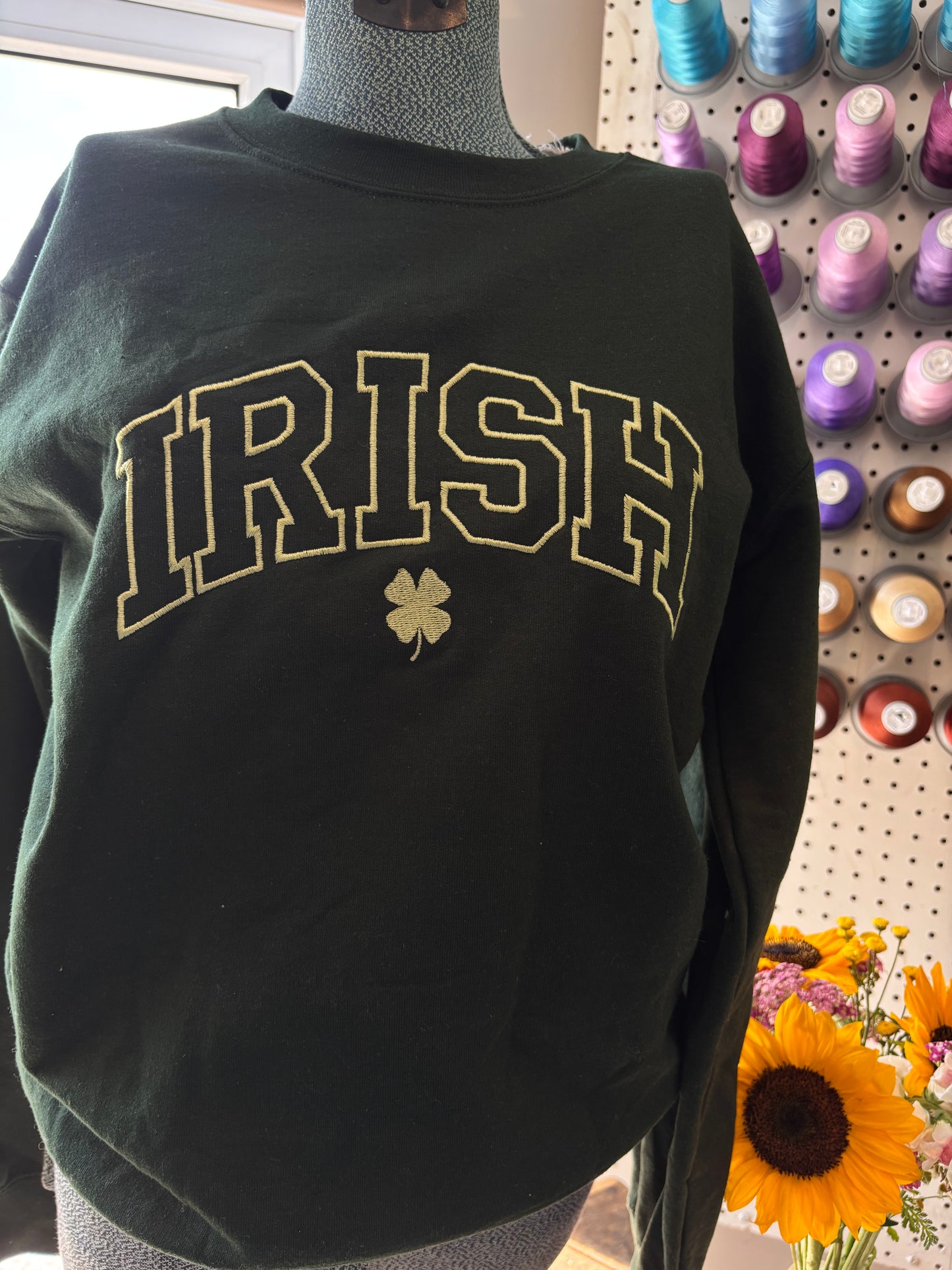 Small Forest Green Irish Crew