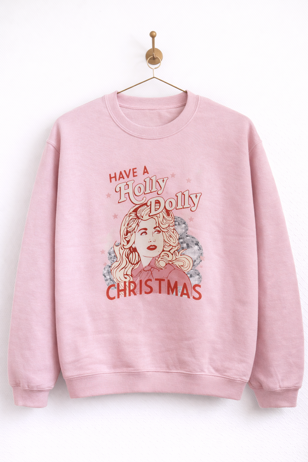 Medium Pink Holly Dolly Crewneck