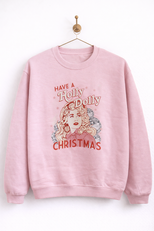 Medium Pink Holly Dolly Crewneck