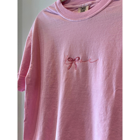 Love Bow Tee (Pink)