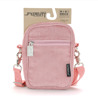 Crossbody Mini Brick Bag | Corduroy Pink