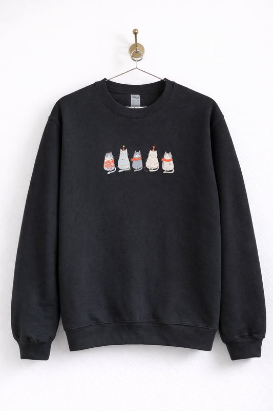 Large Christmas Cats Crewneck