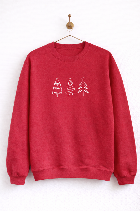 Small 3 Christmas Trees Crewneck
