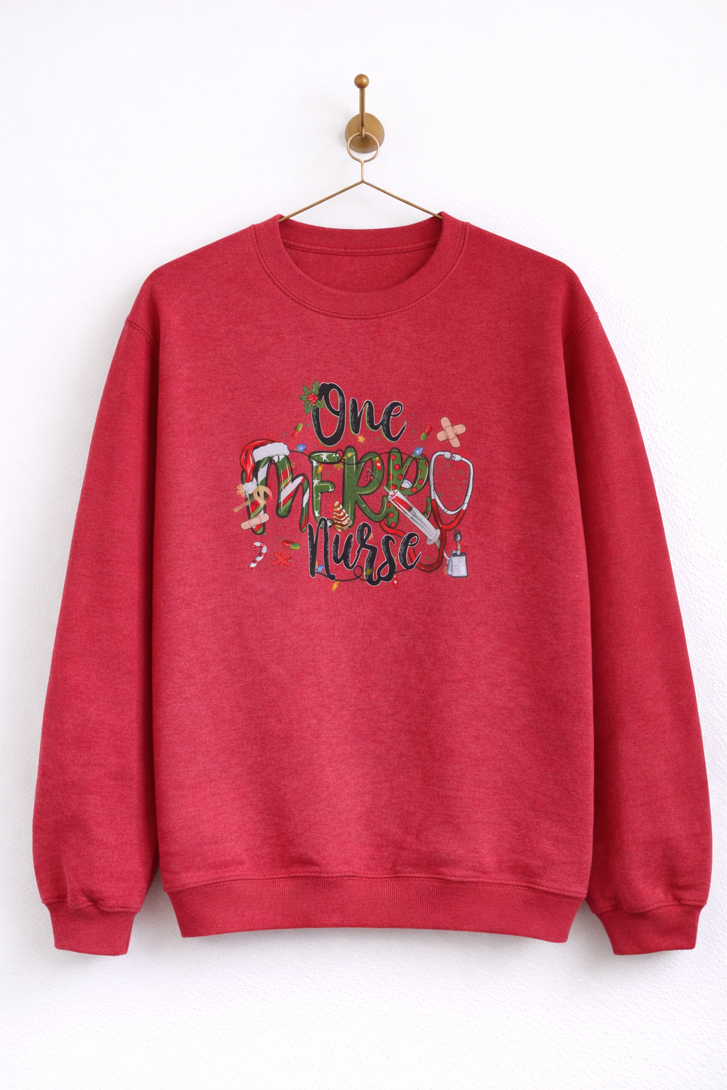 Medium One Merry Nurse Crewneck