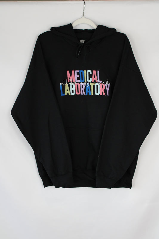 Medical Laboratory Pathology Clerk Black Hoodie (XL)