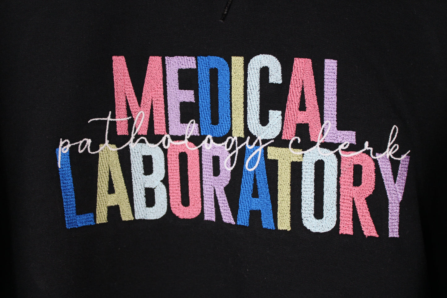 Medical Laboratory Pathology Clerk Black Hoodie (XL)