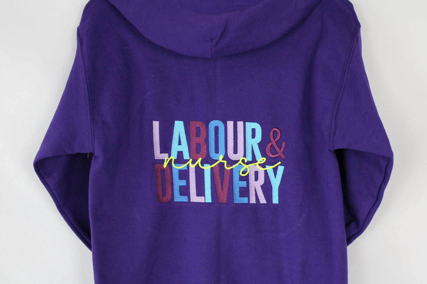 Labour & Delivery Nurse Full Purple Zip-Up (Small)