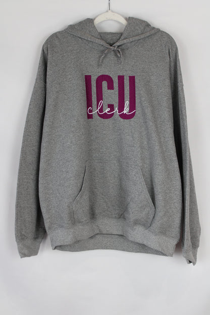 ICU Clerk Graphite Heather Hoodie (XL)