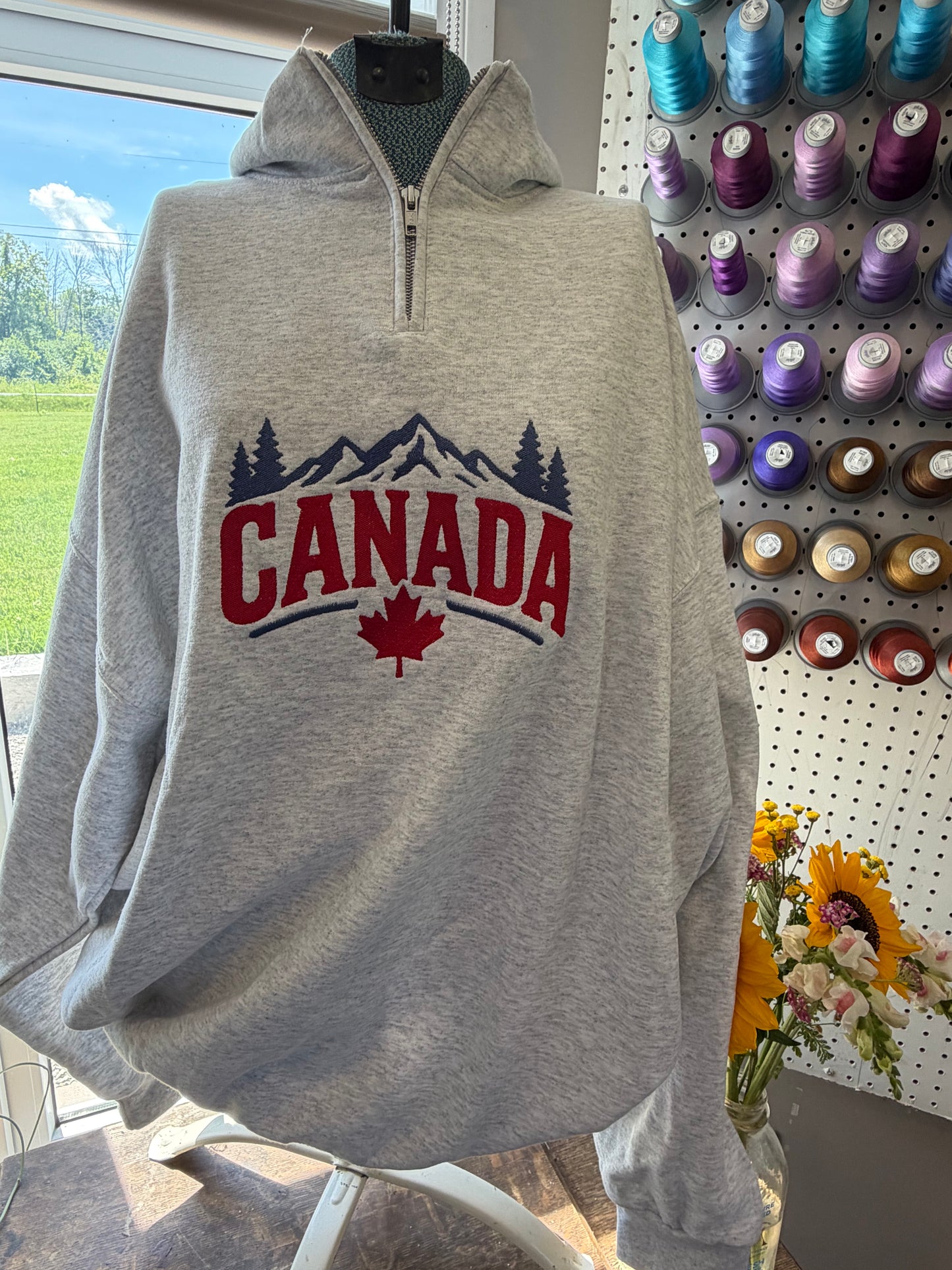 3XL Ash Grey 1/4 Zip Canada