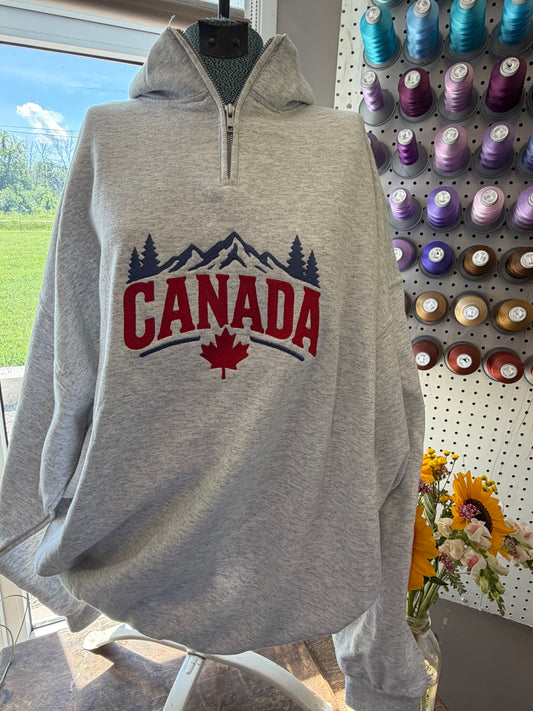 3XL Ash Grey 1/4 Zip Canada