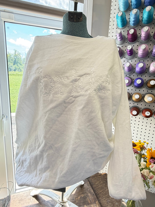 Large White Floral Bride Crew