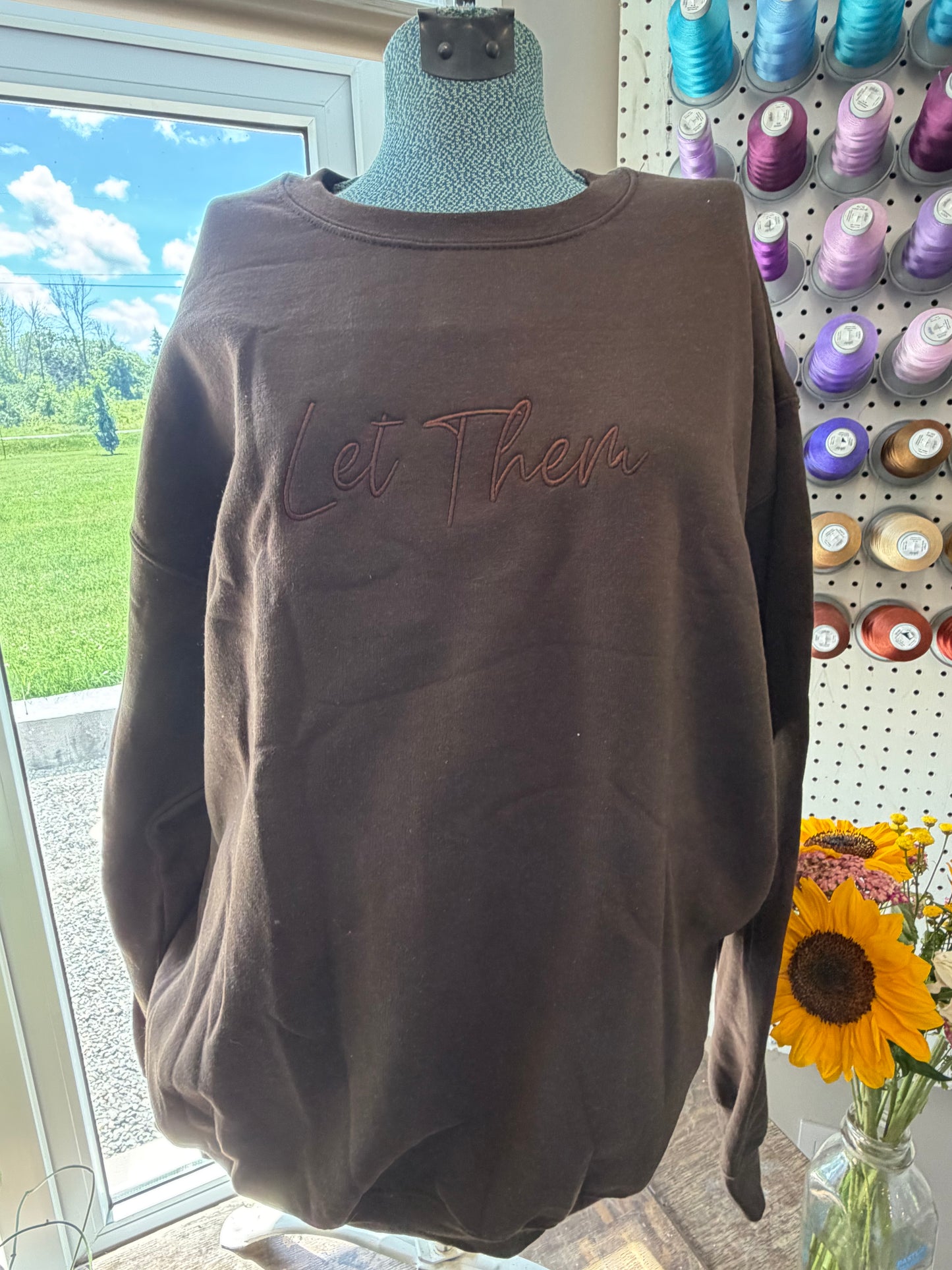 Large Dark Brown Let Them Crew