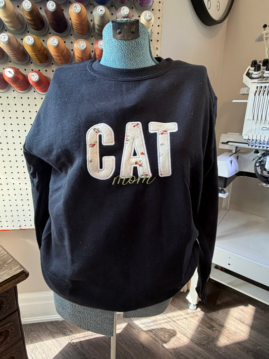 Small Black Cat Mom Crew