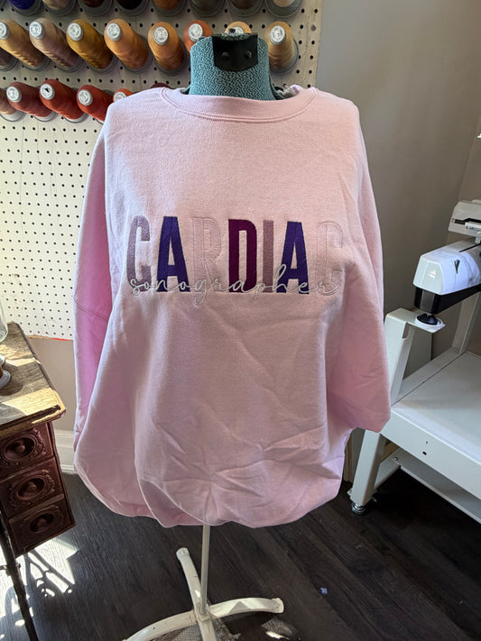 2XL Pink Cardiac Sonographer Crew