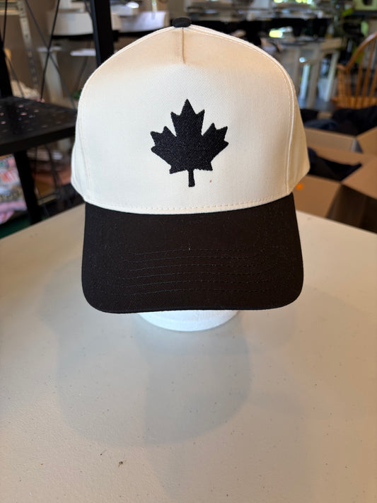 Black Maple Leaf Trucker Hat