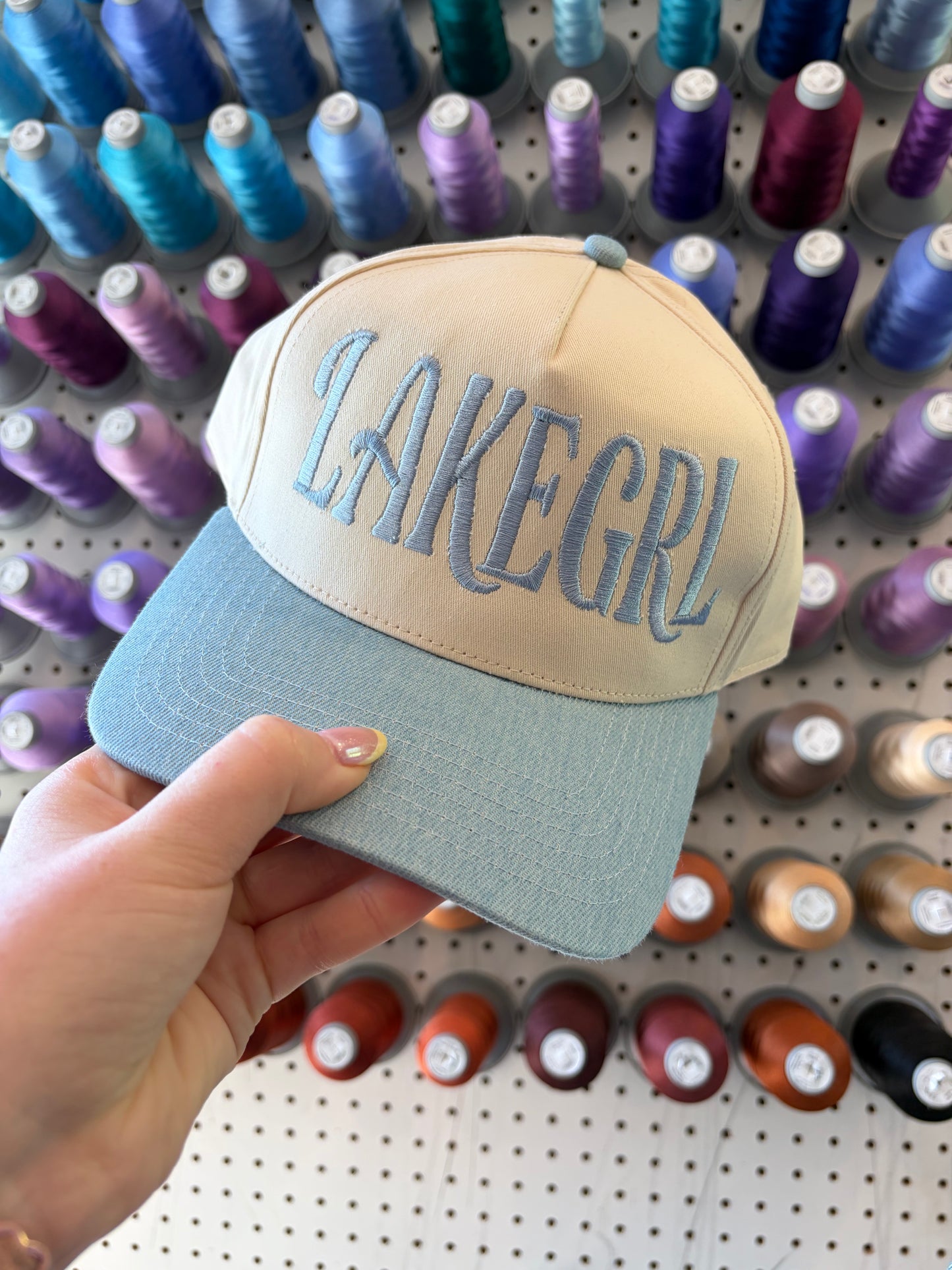 Denim Blue Lake Girl Trucker Hat