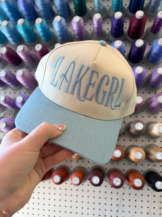 Denim Blue Lake Girl Trucker Hat