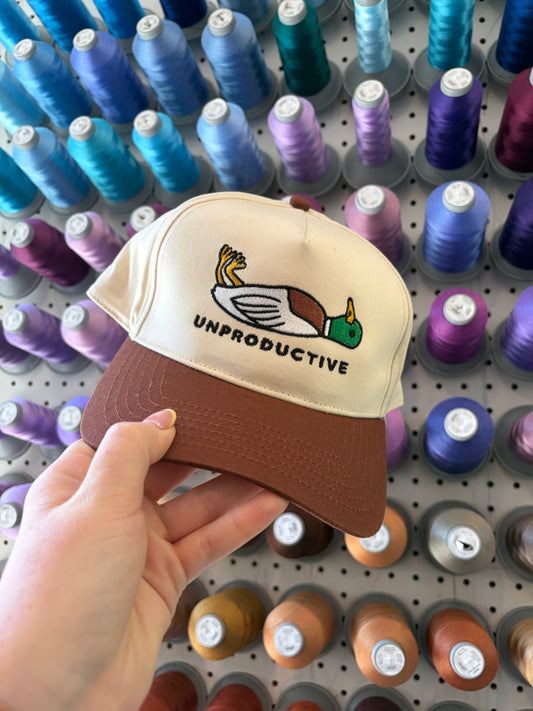 Brown Unproductive Trucker Hat