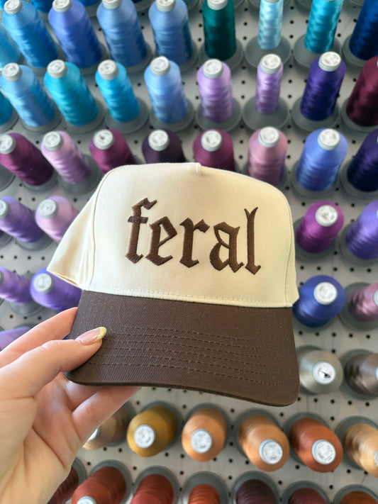 Brown Feral Trucker Hat