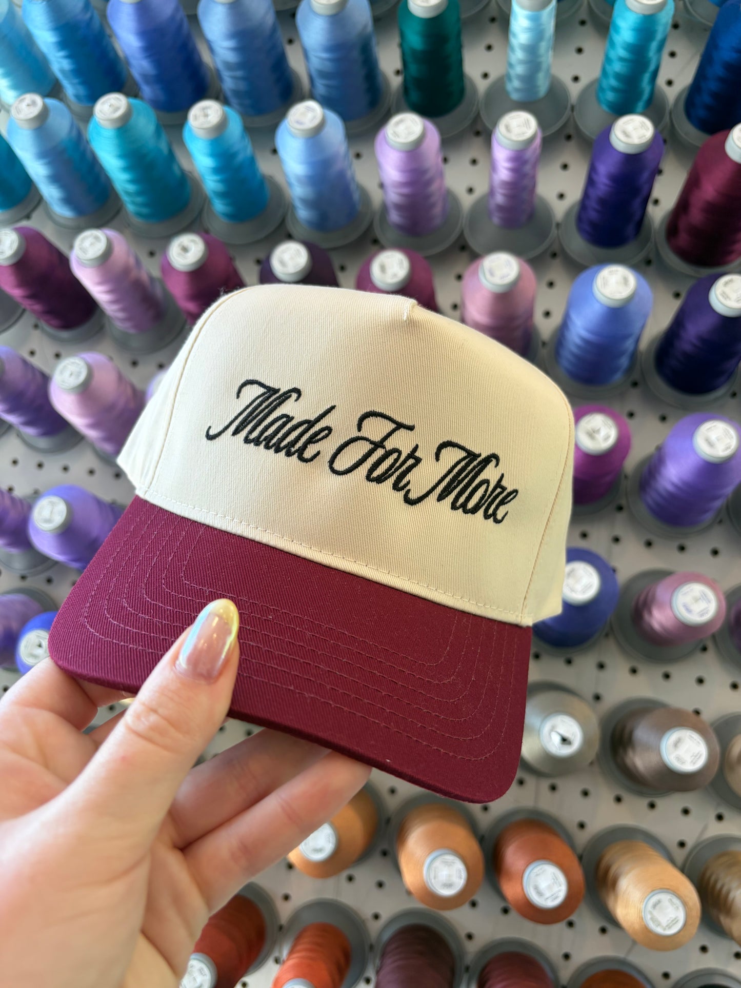 Maroon Made For More Trucker Hat