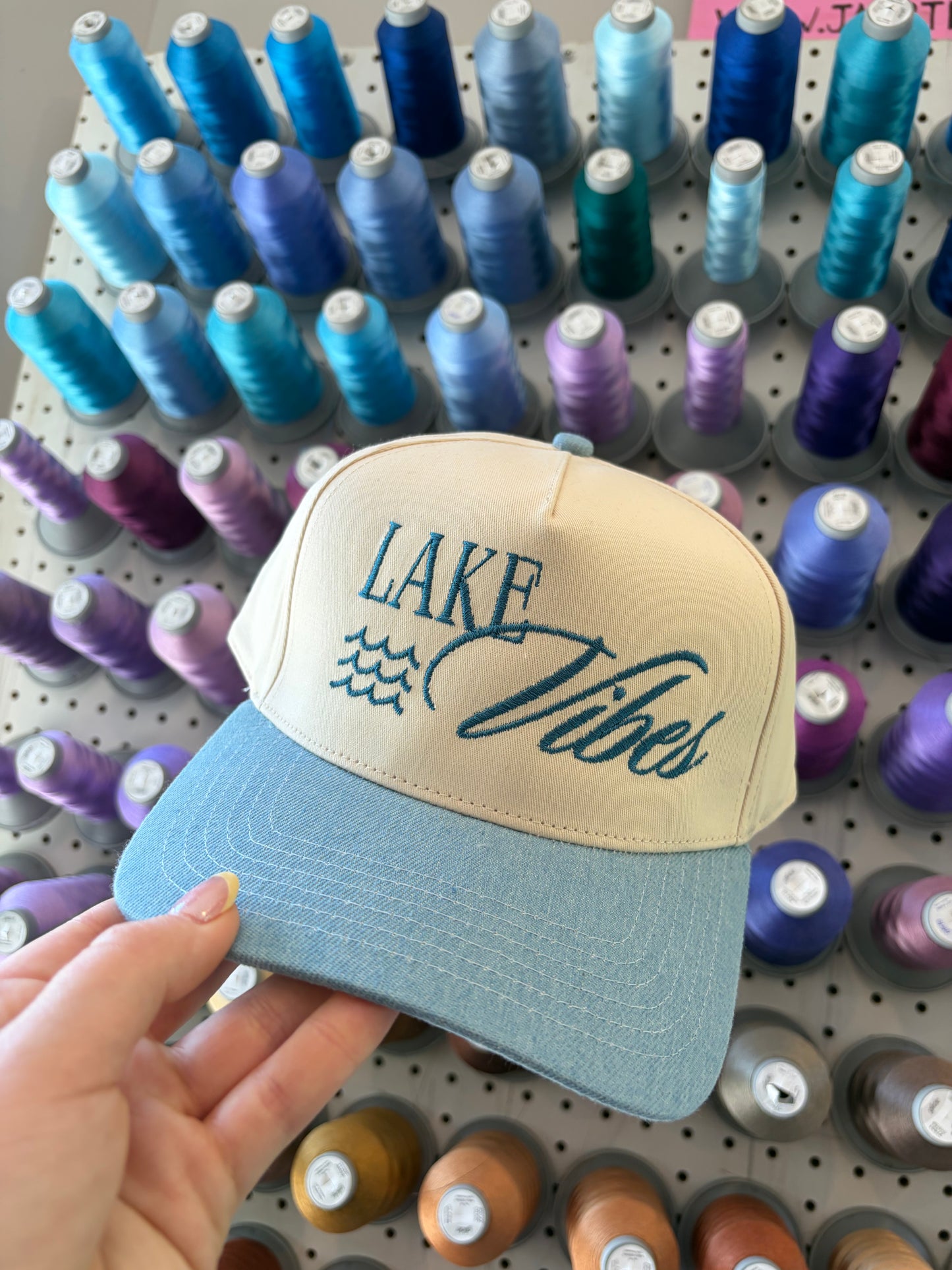 Denim Lake Vibes Trucker Hat
