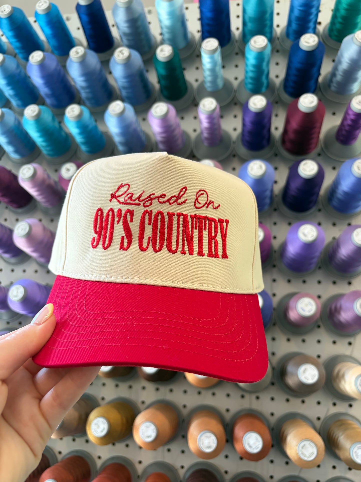 Red 90s Country Trucker Hat