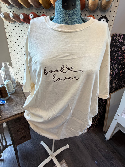 XL Ivory Book Lover Tee