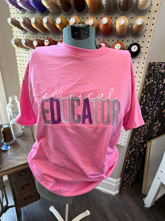 Medium Pink Clinical Educator Tee
