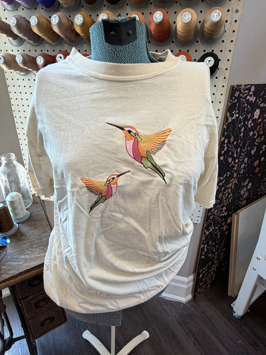 3XL Ivory Humming Bird Tee