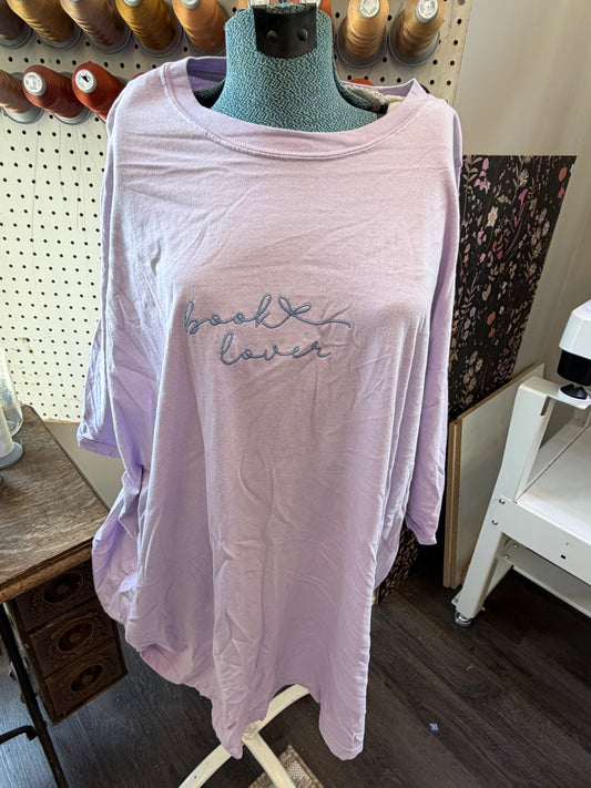 2XL Lavender Book Lover Tee