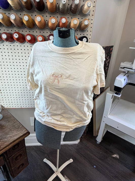 Small Ivory love tee