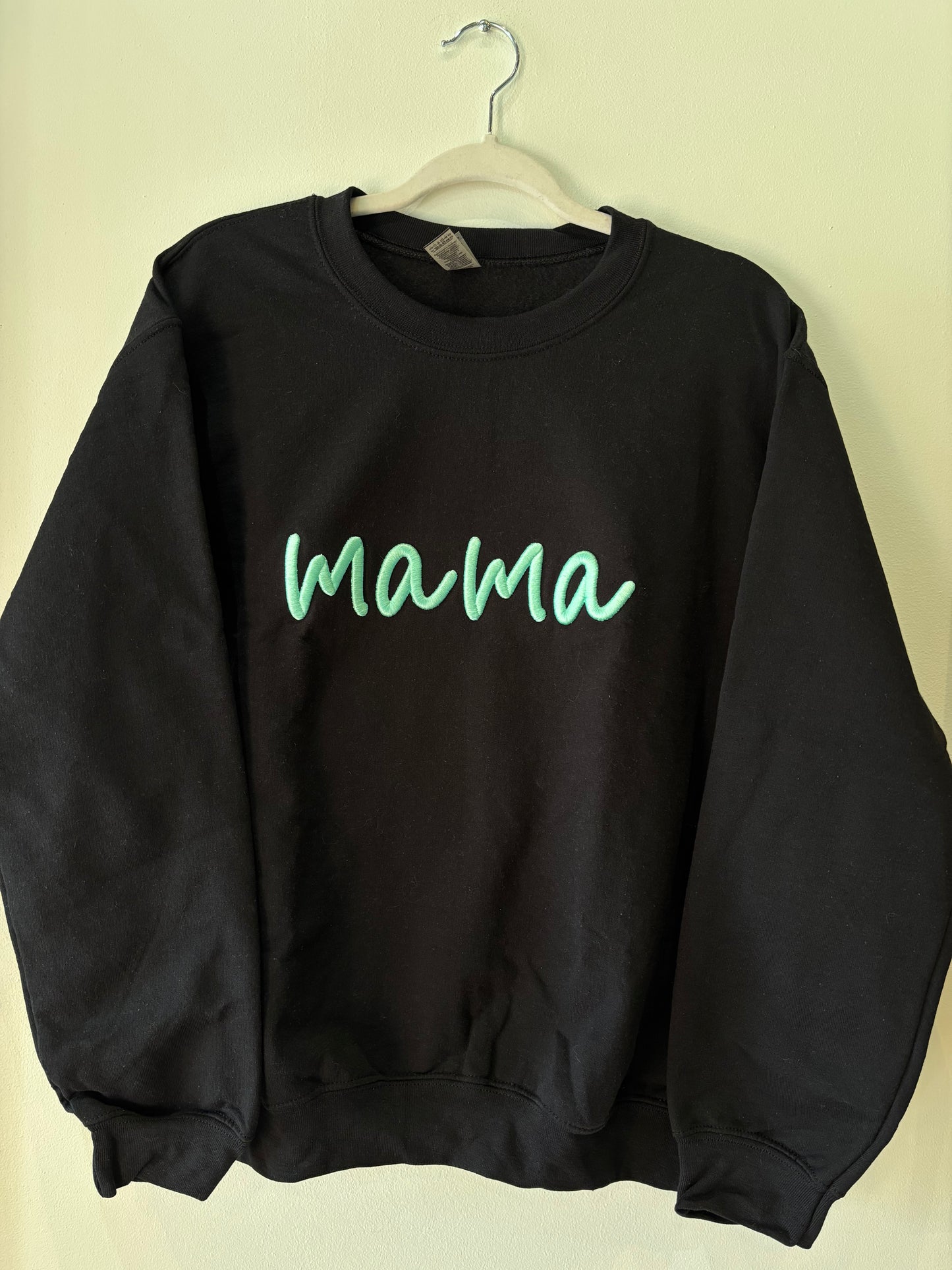 3D Puff Black/Teal Mama Crew (Small)