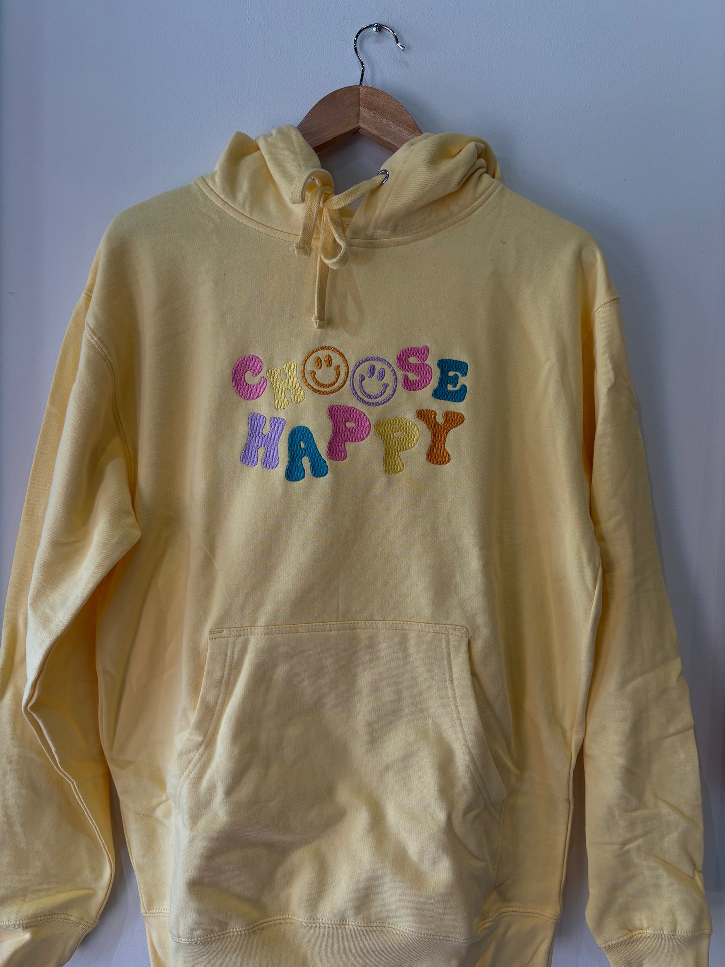 Choose Happy Yellow Hoodie (Medium)