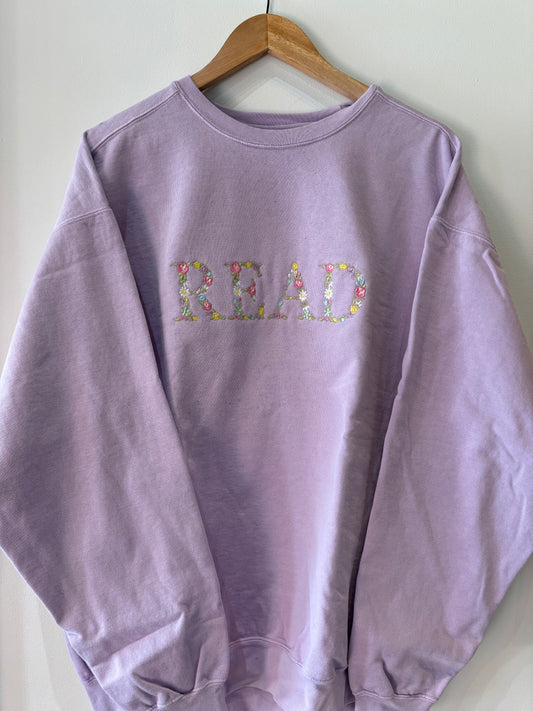 Purple Read Floral Crew (2XL)