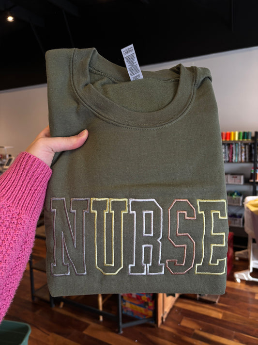 Nurse Military Green Crew (Large)