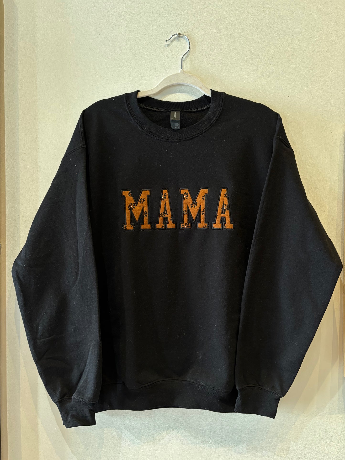 Black Mama Crew, Brown Fabric (Medium)