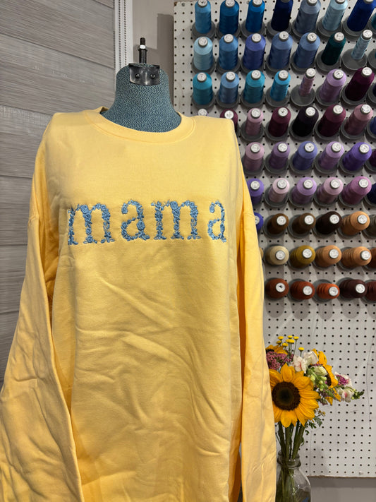 4XL Yellow Mama Floral Crew