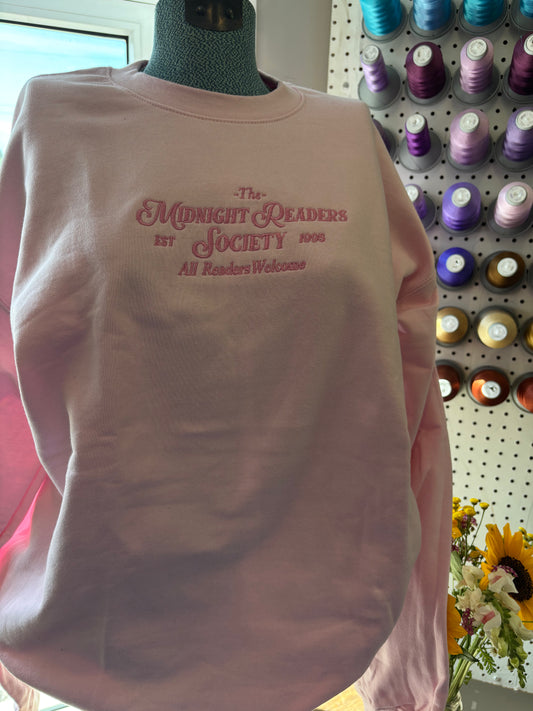 Large Pink Midnight Readers Crew