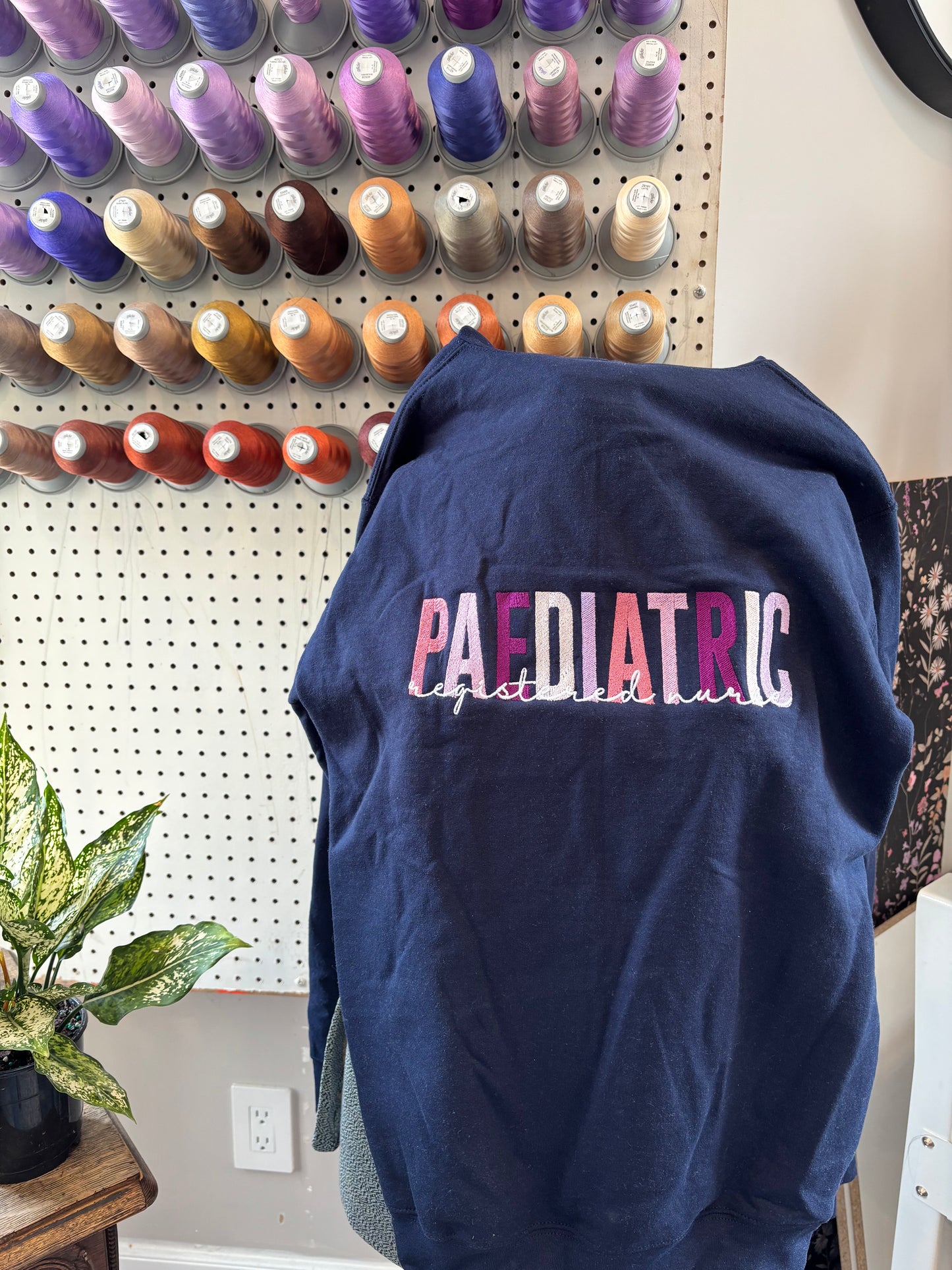 Small Navy Paediatric RN Zip-Up Hoodie