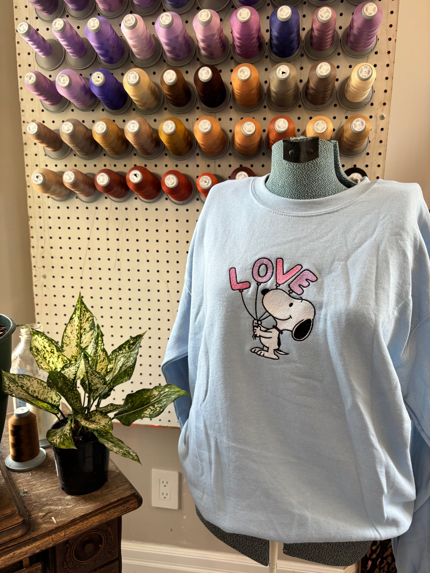 Medium Blue Snoopy Crew