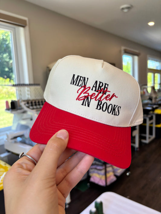 *Pre-Order* Men Are Better In Books Trucker Hat