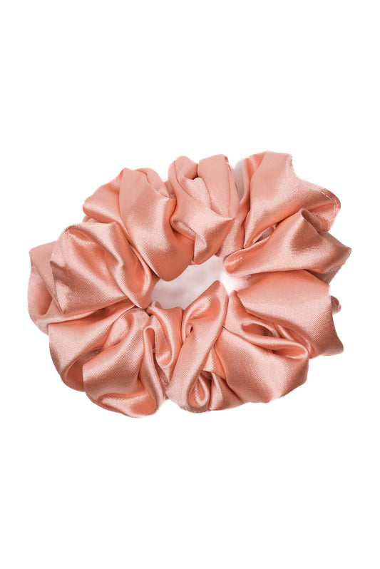 Pink Satin Scrunchie