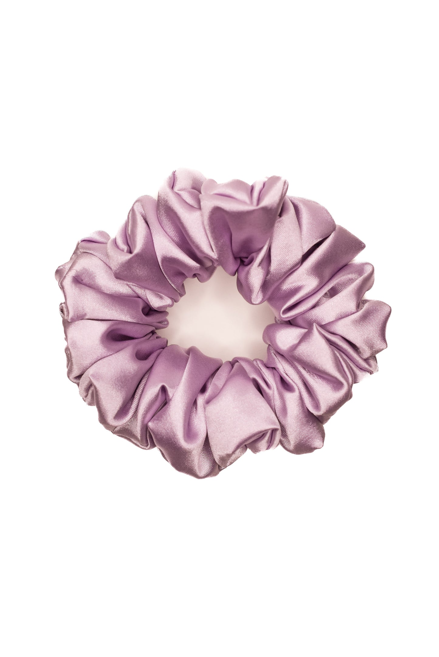 Lavender Satin Scrunchie