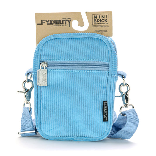 Crossbody Mini Brick Bag | Corduroy Blue